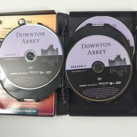 Downton Abbey Seasons 1,2, & 3, by PBS, 9 Disc DVD Set w/ Slipcover Used - Picture 8 of 10